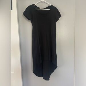 Black high low shirt dress